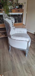 Witte Barok Stoel - Prachtige Accent Stoel, Ophalen, Hout, Gebruikt, Barok