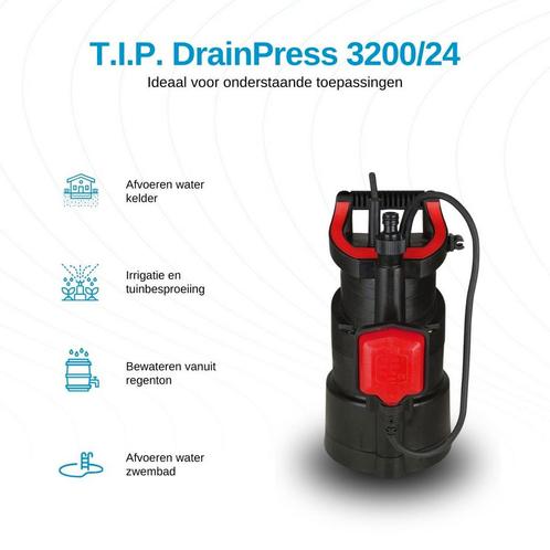 Dompelpomp T.I.P. DrainPress 3200/24, Doe-het-zelf en Verbouw, Overige Doe-het-zelf en Verbouw, Nieuw, Ophalen of Verzenden