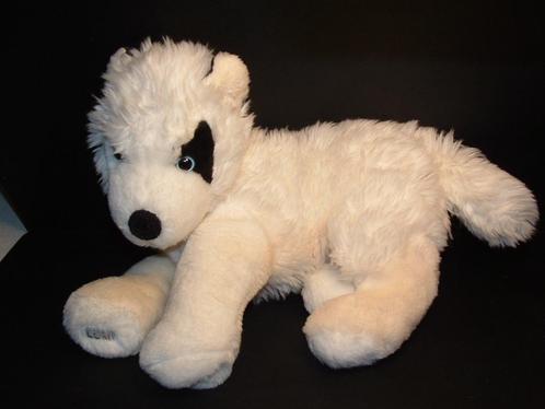 DOWMAN SOFTTOYS HOND HUSKY PUPPY PLUCHE LANGHARIG WIT MET VE, Kinderen en Baby's, Speelgoed | Knuffels en Pluche, Zo goed als nieuw