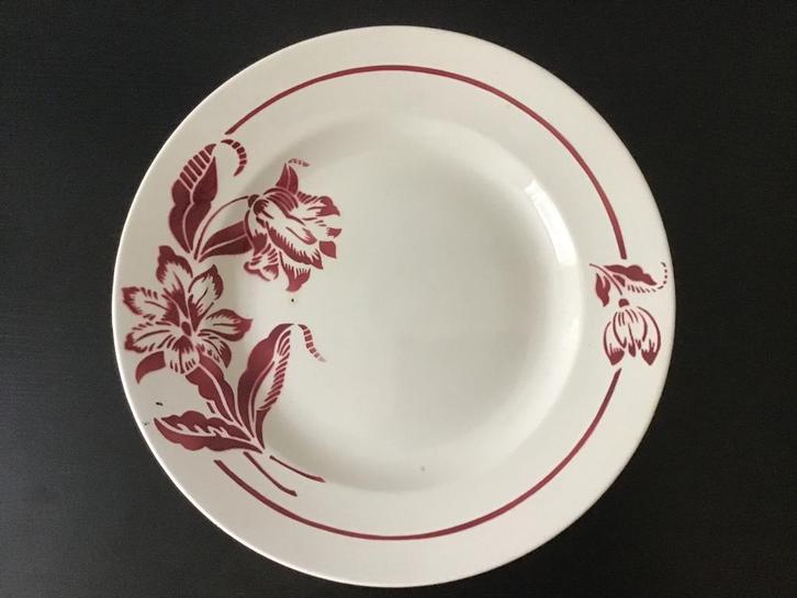 Oud Frans presenteer bord. Sarreguemines Denise., Antiek en Kunst, Antiek | Servies los, Ophalen of Verzenden