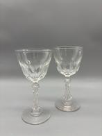 Set geslepen kristallen portglaasjes olijfslijpsel 2 stuks, Antiek en Kunst, Antiek | Glas en Kristal, Ophalen of Verzenden