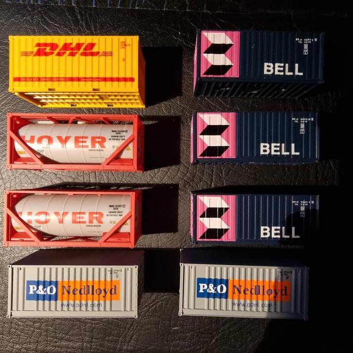 CONHTAINERS DIVERS SETS EN LOS H0, Hobby en Vrije tijd, Modeltreinen | H0, Ophalen of Verzenden