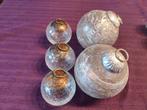 5 glazen bollen / ballen decoratie, Antiek en Kunst, Antiek | Glas en Kristal, Ophalen of Verzenden