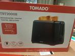 Tomado Broodrooster - TBT2000B, Witgoed en Apparatuur, Broodroosters, Ophalen of Verzenden, Nieuw, Uitneembare kruimellade