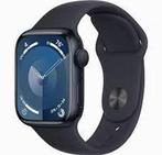Apple Watch 9 41mm MidnightaluminiumSportbandS/M GPSCellular, Zwart, IOS, Ophalen of Verzenden, Waterdicht