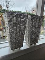 Twee brocante landelijke manden, Ophalen, Gebruikt, Riet, Mand