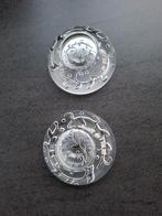 Glazen Waxinelichthouders - Set van 2, Antiek en Kunst, Antiek | Glas en Kristal, Ophalen of Verzenden
