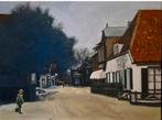 Vaassen Dorpsstraat rond 1900, olieverf, Antiek en Kunst, Kunst | Schilderijen | Klassiek, Ophalen of Verzenden