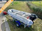 Zodiac Cadet 350 Alu|9.9 pk Mercury|trailer| Nieuwstaat!, Watersport en Boten, Gebruikt, Benzine, Minder dan 70 pk, Zodiac