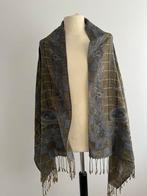 Vintage pashmina sjaal groen blauw, Kleding | Dames, Mutsen, Sjaals en Handschoenen, Ophalen of Verzenden, Zo goed als nieuw, Sjaal
