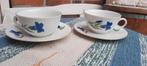 Oud brocant Bavaria kop & schoteltjes, blauwe bloemen., Ophalen of Verzenden