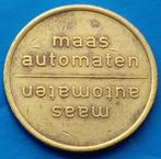 Penning Maas automaten (messing met embleem), Postzegels en Munten, Penningen en Medailles, Verzenden, Overige materialen, Nederland