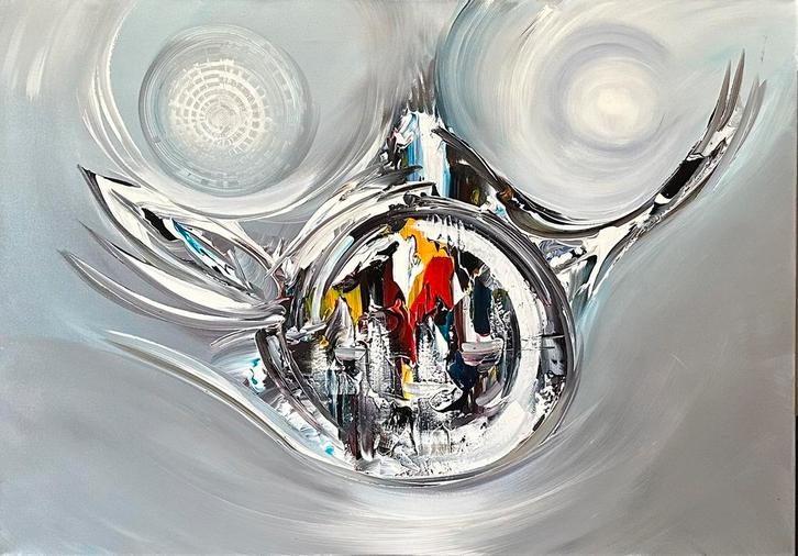 Gena Gennadyj- “Grazy dreams “- Handgeschilderd- Uniek, Antiek en Kunst, Kunst | Schilderijen | Abstract, Ophalen of Verzenden