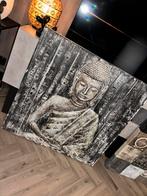 Budha schilderij lichte schade heeft zijn charmes., Huis en Inrichting, Ophalen of Verzenden, Zo goed als nieuw, Schilderij, 75 cm of meer