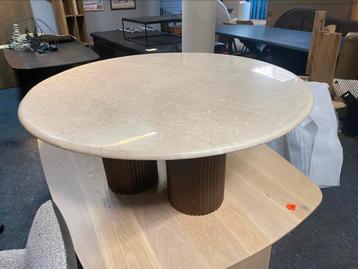 Salontafel xavi 90cm travertin met mang poten hoge korting  beschikbaar voor biedingen