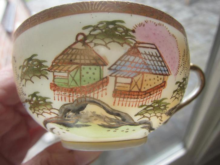 eierschaal porselein Japanse kutani Geisha girl Litophane, Huis en Inrichting, Keuken | Servies, Zo goed als nieuw, Kop(pen) en/of Schotel(s)