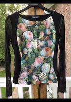 T-shirt met rozen & bloemen MarcCain maat N3 is ong mt 38/40, Kleding | Dames, T-shirts, Maat 38/40 (M), Zwart, Ophalen of Verzenden