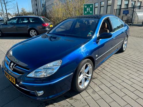 Peugeot 607 3.0 V6 24V AUT 2007 Blauw executive leder, Auto's, Peugeot, Bedrijf, Benzine, E, Sedan, Automaat, Origineel Nederlands