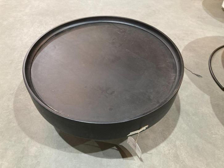 Salontafel Luus - Zwart - Mangohout - ø80 cm, Huis en Inrichting, Tafels | Salontafels, Gebruikt, Minder dan 50 cm, 50 tot 100 cm