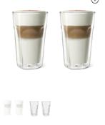 Nespresso Latte macchiato glazen. 280ml inhoud., Ophalen of Verzenden, Zo goed als nieuw