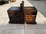 Prachtige grote houten naaibox, Antiek en Kunst, Ophalen of Verzenden