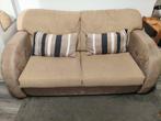 Comfortabele 2-persoons slaapbank – met kussens, 120x185 cm, Ophalen, Gebruikt, Beige, Tweepersoons