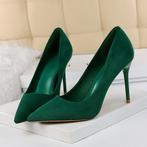 Groene kunst suede dames pumps / vrouwen hakken stiletto 9cm, Verzenden, Nieuw, Groen, Pumps
