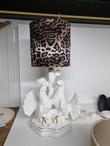 Vintage Lamp met Dierenprint Kap beschikbaar voor biedingen