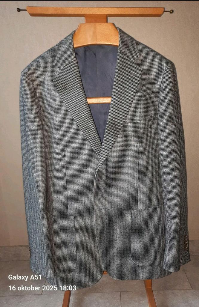 Suitsupply Jasje Maat 52 - Wol/Katoen, Kleding | Heren, Kostuums en Colberts, Gedragen, Maat 52/54 (L), Grijs, Ophalen of Verzenden