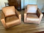 2 fauteuils, Huis en Inrichting, Fauteuils, Ophalen, Zo goed als nieuw, 75 tot 100 cm, Leer