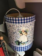 Geruite lampenkap hartjes/kantjes/roosjes gemerkt., Huis en Inrichting, Ophalen of Verzenden, Zo goed als nieuw, Rond, Minder dan 25 cm