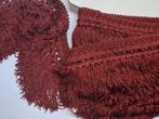 Prachtig vintage rood franjeband, 13 cm hoog. 5 meter., Ophalen of Verzenden, Nieuw, Lint, Band of Elastiek
