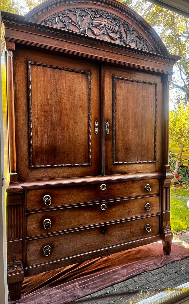 Drents boogkabinet (Pastoorskast rond 1850), Antiek en Kunst, Antiek | Meubels | Kasten, Ophalen