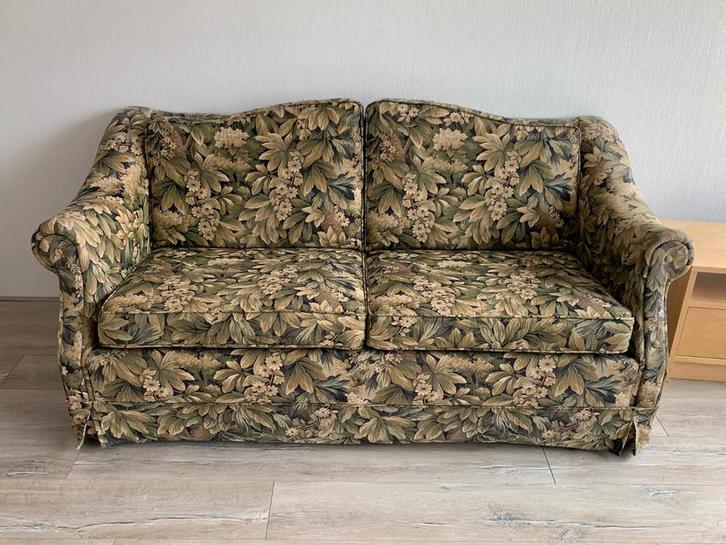 Bankje + 2 Fauteuils - Complete zithoek bohemian, Huis en Inrichting, Banken | Bankstellen, Zo goed als nieuw, Rechte bank, Tweepersoons