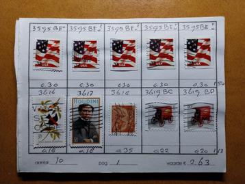 USA gestempeld zegels ca. 160 stuks beschikbaar voor biedingen