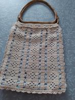 Gehaakte damestas met houten handvat, Sieraden, Tassen en Uiterlijk, Tassen | Damestassen, Ophalen of Verzenden, Nieuw, Beige