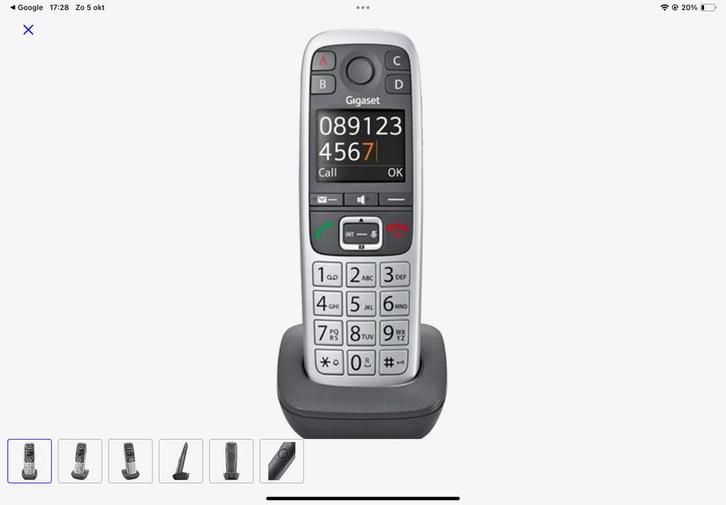 Gigaset 550H Dect telefoon i.g.st., Telecommunicatie, Vaste telefoons | Handsets en Draadloos, Gebruikt, 1 handset, Ophalen of Verzenden