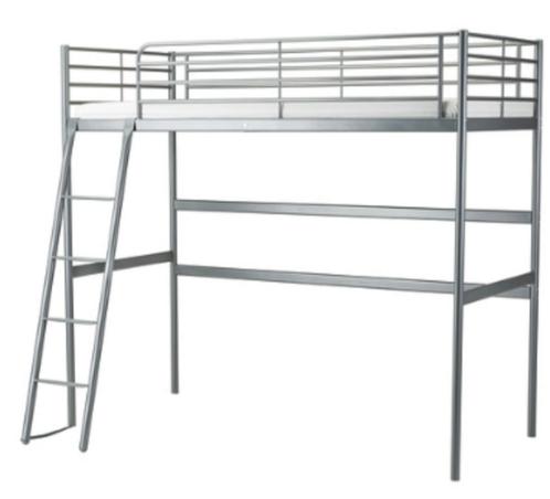 Hoogslaper IKEA svarta, Huis en Inrichting, Slaapkamer | Stapelbedden en Hoogslapers, Zo goed als nieuw, Hoogslaper, 90 cm, 200 cm
