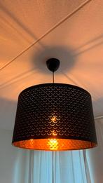 Hanglamp zwart met goudkleurige binnenkant - 59 cm, Ophalen, Zo goed als nieuw, Zwart, Rond