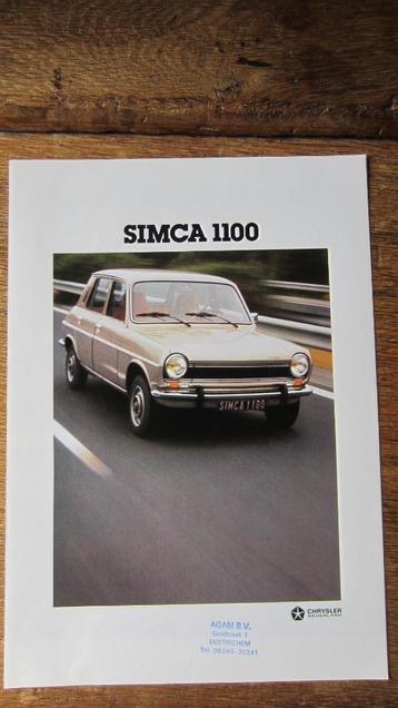 SIMCA 1100 (1977) brochure, nieuwstaat beschikbaar voor biedingen