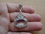 zilveren hanger met geslepen kristal [977], Verzenden, Zo goed als nieuw, Zilver, Zilver