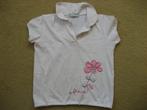 Wit polo t-shirt met opdruk print bloem flower NET Girls 116, Meisje, Gebruikt, NET Girls, Shirt of Longsleeve