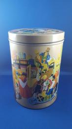 Vintage blik, nostalgische afbeelding Stadsgezicht. 6C10, Verzamelen, Blikken, Ophalen of Verzenden, Gebruikt, Koek(jes)