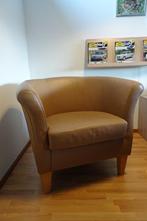 Fraai fauteuiltje - echt leder, in nieuwstaat, Ophalen, Minder dan 75 cm, Hout, Zo goed als nieuw