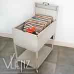 Industriële vintage, metalen dossierkast, archiefkast wielen, Ophalen, Minder dan 50 cm, Gebruikt, -