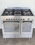 5 PITS GAS-ELCTRAFORNUIS HETELUCHT OVEN"S PELGRIM RVS, Witgoed en Apparatuur, Fornuizen, Ophalen, 60 cm of meer, Zo goed als nieuw