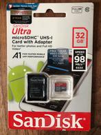 SanDisk 32 GB - max 98 MB/s, MicroSDHC, 32 GB, Videocamera, Sandisk