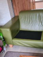 Leren bank jaren 60 in goede staat zonder kussens gratis, Ophalen, Gebruikt, 150 tot 200 cm, Driepersoons