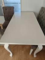 wit eettafel met stoelen, Ophalen, Gebruikt, 50 tot 100 cm, Vijf personen of meer