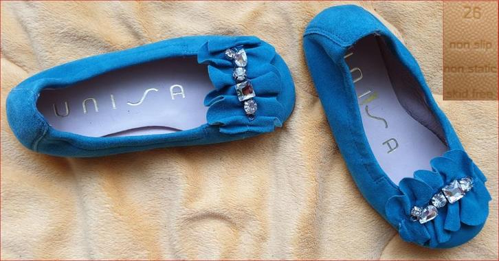 Prachtige suède turkoois UNISA ballerina's maat 26 nieuw, Kinderen en Baby's, Kinderkleding | Schoenen en Sokken, Nieuw, Schoenen